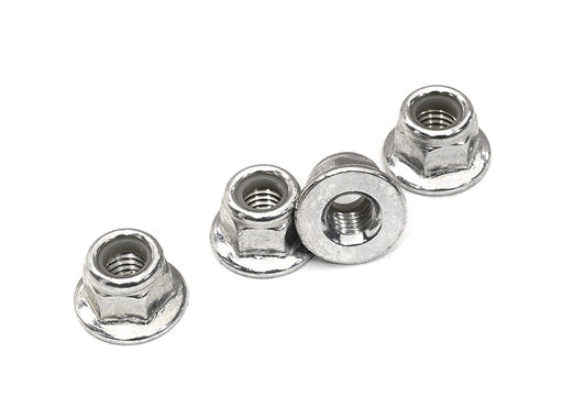 Color Alloy Metal M5 Size Hex Lock Nut Flanged 4pcs