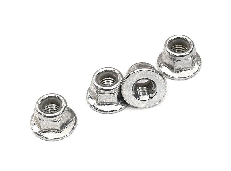 Color Alloy Metal M5 Size Hex Lock Nut Flanged 4pcs