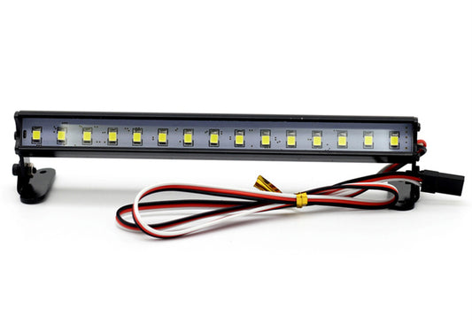 Roof Top White LED Light Bar 143x35mm w/ Multi Flash Modes for 1/10 Scale