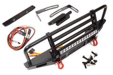 Realistic Front Metal Bumper w/ LED Light for 1/10 Crawler