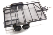 Machined Alloy Flatbed Dual Axle Car Trailer Kit for 1/10 Scale RC 710x455x137mm