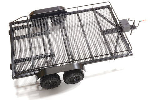 Machined Alloy Flatbed Dual Axle Car Trailer Kit for 1/10 Scale RC 710x455x137mm