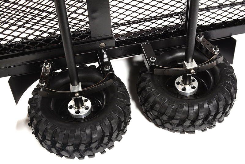 Machined Alloy Flatbed Dual Axle Car Trailer Kit for 1/10 Scale RC 710x455x137mm