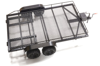 Machined Alloy Flatbed Dual Axle Car Trailer Kit for 1/10 Scale RC 710x455x137mm