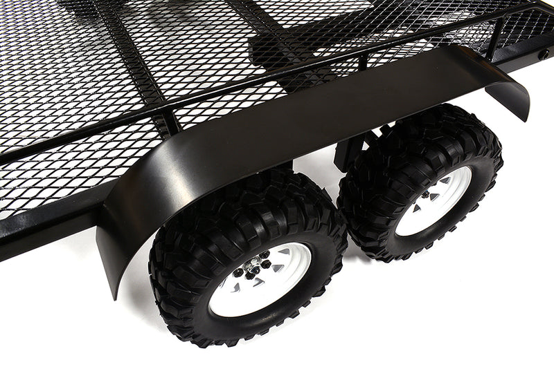 Machined Alloy Flatbed Dual Axle Car Trailer Kit for 1/10 Scale RC 710x455x137mm
