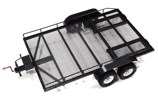 Machined Alloy Flatbed Dual Axle Car Trailer Kit for 1/10 Scale RC 710x455x137mm