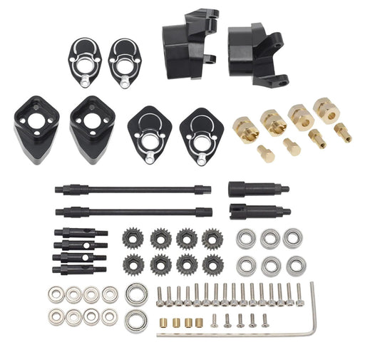 Hi-Lift Portals & Wide Hex Adapters Conversion +24mm Total for Axial SCX24