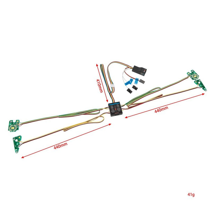Realistic LED Lighting System w/ 3CH Controller for Traxxas TRX-4 LR Version