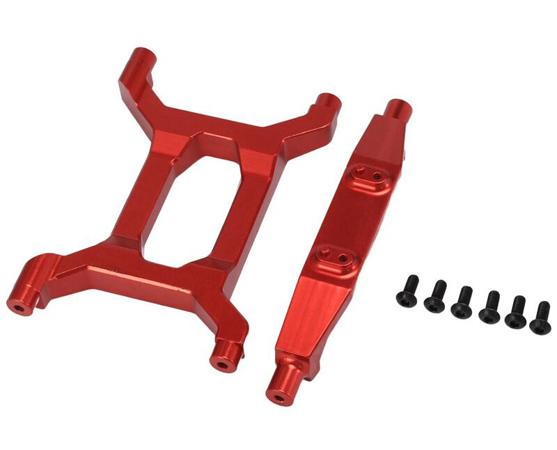 Alloy Machined Rear Chassis & Shock Tower Braces for Axial SCX6