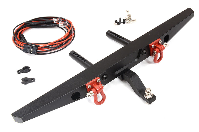 Realistic Alloy Rear Bumper w/ LED for TRX-4 & SCX Type Off-Road Crawler