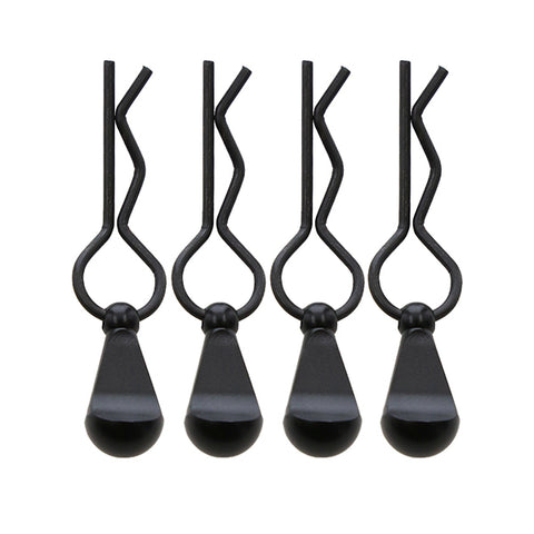 Bent-Up Color Body Clips (4) for 1/8, 1/7 & 1/5 RC Cars & Trucks (LxW=34x12mm)