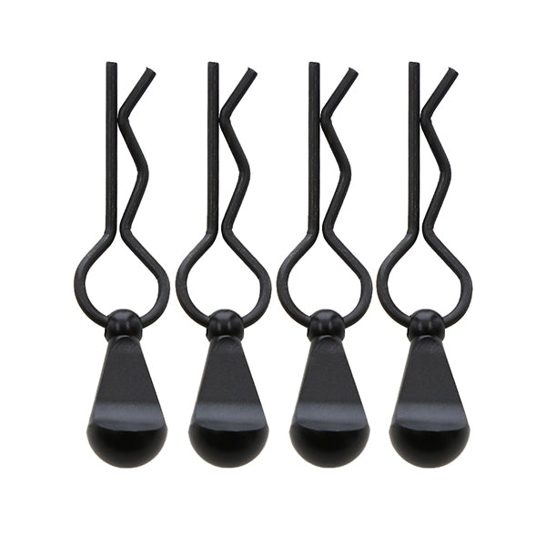 Bent-Up Color Body Clips (4) for 1/8, 1/7 & 1/5 RC Cars & Trucks (LxW=34x12mm)