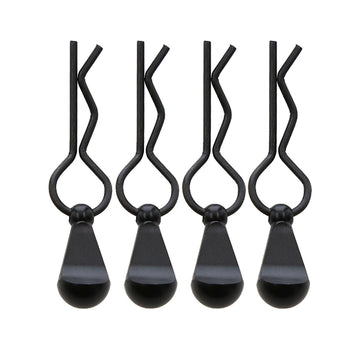 Bent-Up Color Body Clips (4) for 1/8, 1/7 & 1/5 RC Cars & Trucks (LxW=34x12mm)