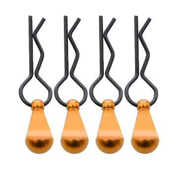Bent-Up Color Body Clips (4) for 1/8, 1/7 & 1/5 RC Cars & Trucks (LxW=34x12mm)