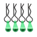 Bent-Up Color Body Clips (4) for 1/8, 1/7 & 1/5 RC Cars & Trucks (LxW=34x12mm)