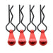 Bent-Up Color Body Clips (4) for 1/8, 1/7 & 1/5 RC Cars & Trucks (LxW=34x12mm)