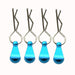Bent-Up Color Body Clips (4) for 1/8, 1/7 & 1/5 RC Cars & Trucks (LxW=34x12mm)