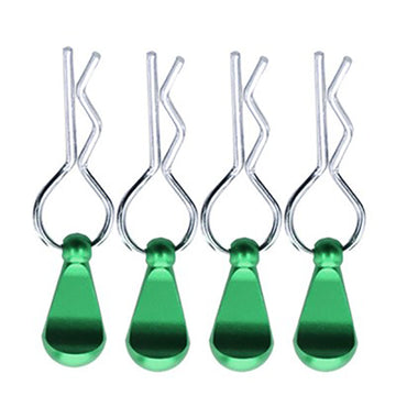 Bent-Up Color Body Clips (4) for 1/8, 1/7 & 1/5 RC Cars & Trucks (LxW=34x12mm)