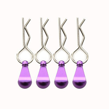 Bent-Up Color Body Clips (4) for 1/8, 1/7 & 1/5 RC Cars & Trucks (LxW=34x12mm)
