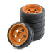 5 Spoke Complete Wheel & Tire Set (4) for 1/10 Touring (O.D.=65mm)