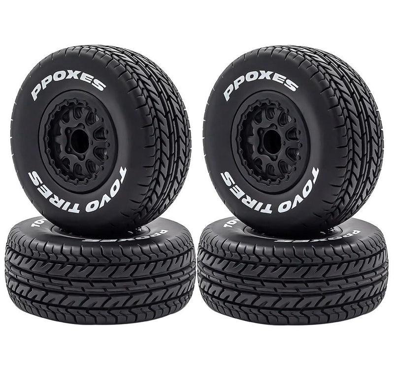 Short Course 2.2/3.0 Wheel for 12mm Hex & Tire Set (4) 1/10 Scale (O.D.=110mm)