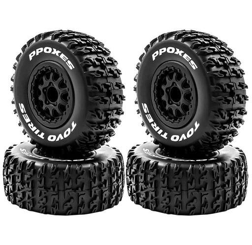 Short Course 2.2/3.0 Wheel for 12mm Hex & Tire Set (4) 1/10 Scale (O.D.=110mm)