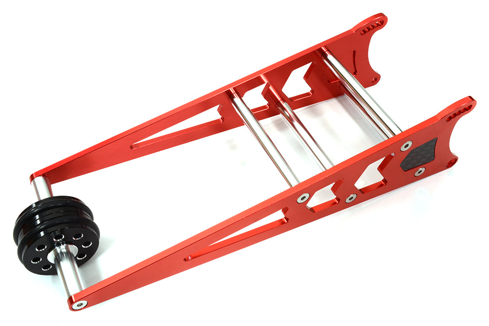 Red Billet Machined Wheelie Bar Upgrade for Traxxas 1/10 Drag Slash 2WD