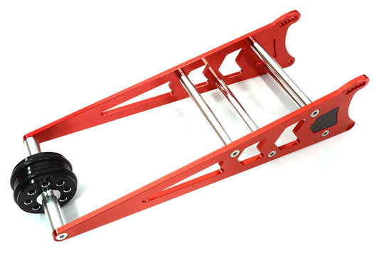 Red Billet Machined Wheelie Bar Upgrade for Traxxas 1/10 Drag Slash 2WD