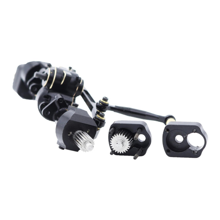 Alloy Machined Front & Rear Wide Axle Set w/ Portal for Axial SCX24 W=110mm