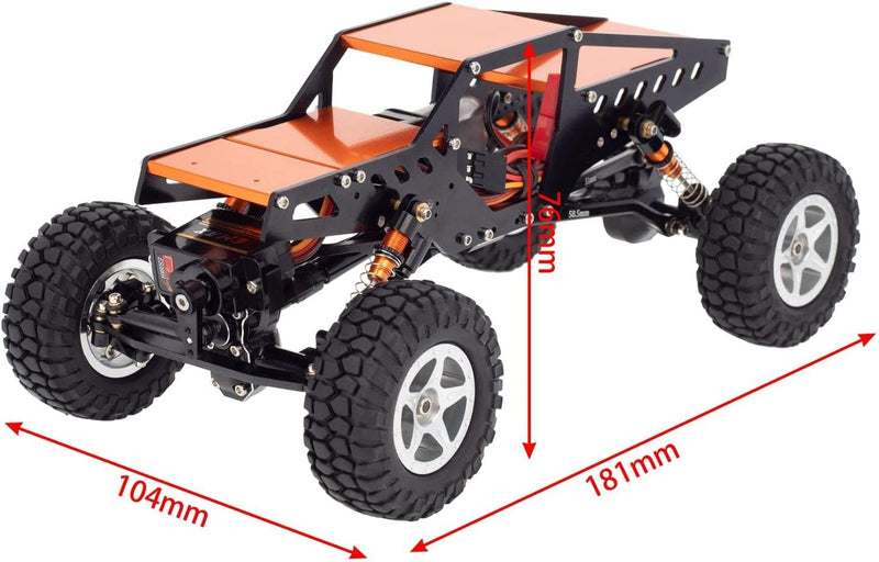 Complete Alloy Conversion Kit w/Roll Cage, Servo, ESC, Motor for Axial SCX24 C10