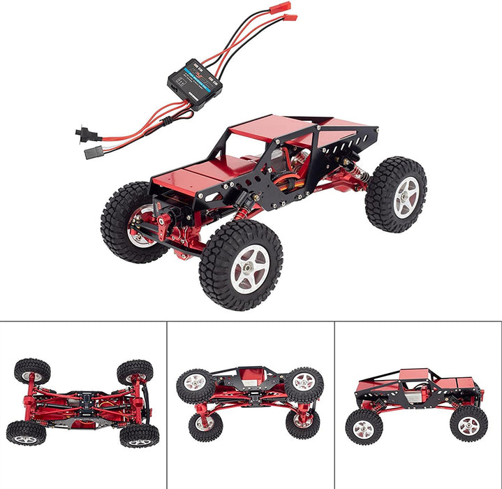 Complete Alloy Conversion Kit w/Roll Cage, Servo, Motor for Axial 1/24 SCX24 C10