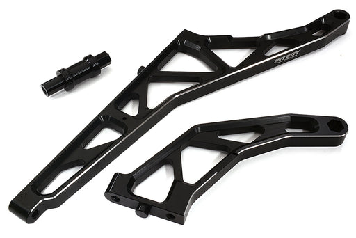 Black Billet Machined Rear Chassis Braces Pair for Losi DBXL-E 2.0 4WD 1/5 Scale