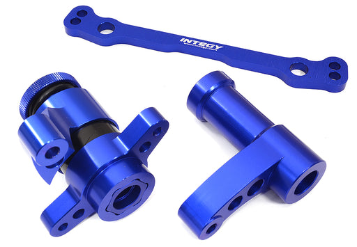 Blue Billet Machined Steering Bell Crank Upgrade Set for Losi 1/5 DBXL-E 2.0 4WD