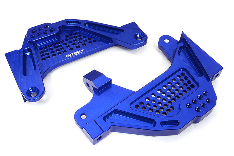 Blue Billet Machined Aluminum Front Shock Towers for Axial SCX6 1/6 Scale