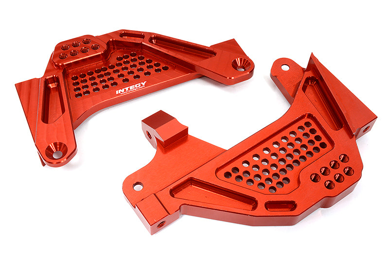 Red Billet Machined Front Shock Towers for Axial SCX6 1/6 Scale