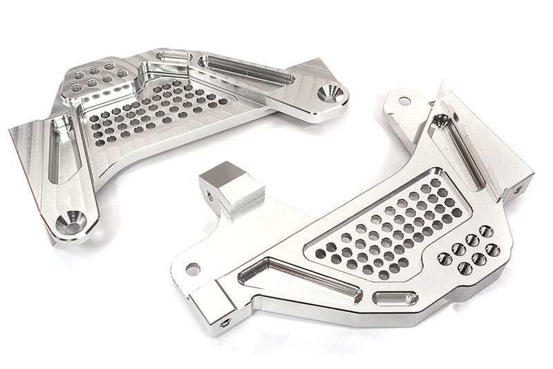 Silver Billet Machined Front Shock Towers for Axial SCX6 1/6 Scale