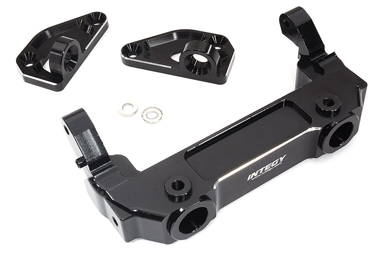 Black Billet Machined Front Bumper & Body Mounts for Axial SCX6 1/6 Scale