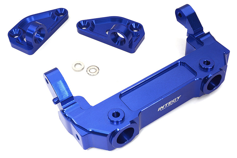 Blue Billet Machined Front Bumper & Body Mounts for Axial SCX6 1/6 Scale