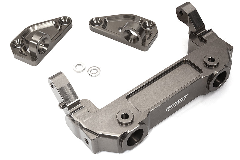 Grey Billet Machined Front Bumper & Body Mounts for Axial SCX6 1/6 Scale