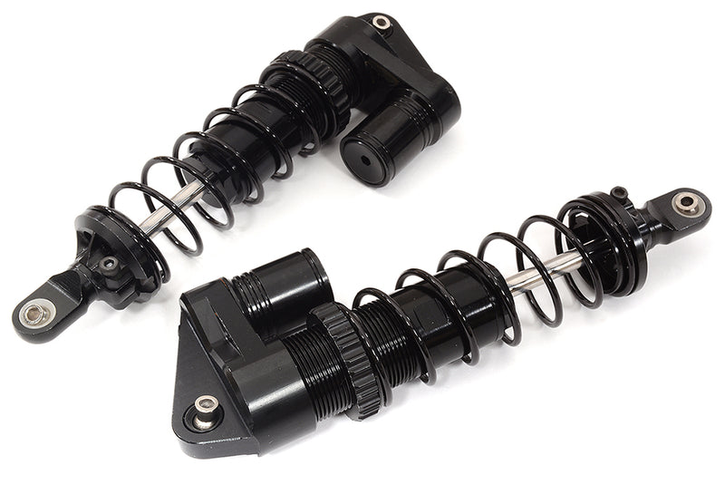 Black Billet Machined Piggyback Shocks Pair for Traxxas 1/10 Maxx 4S