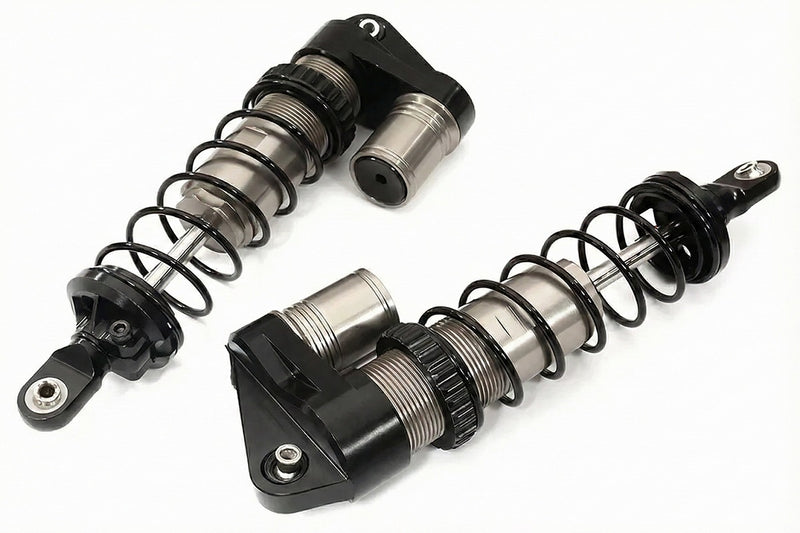 Adjustable Grey Piggyback Shocks for Traxxas 1/10 Maxx 4S - Set of 2