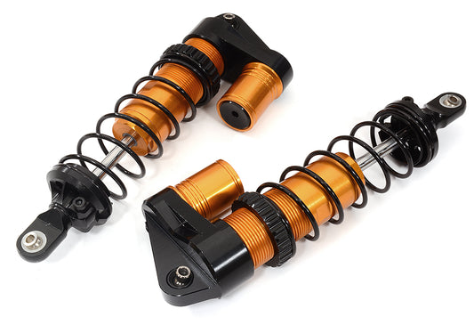 Adjustable Orange Piggyback Shocks for Traxxas 1/10 Maxx 4S - Set of 2