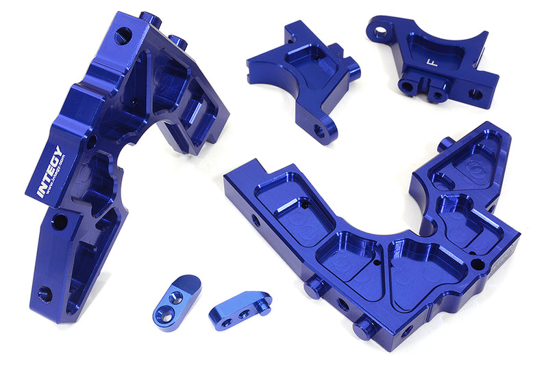 Blue Billet Machined Front Bulkhead Upgrade for 1/5 DBXL-E 2.0 4WD