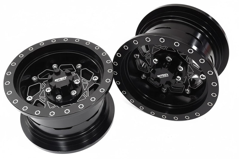 Billet Machined 8 Spoke Alloy Wheel Upgrade Kit (1-pair) for 1/6 SCX6