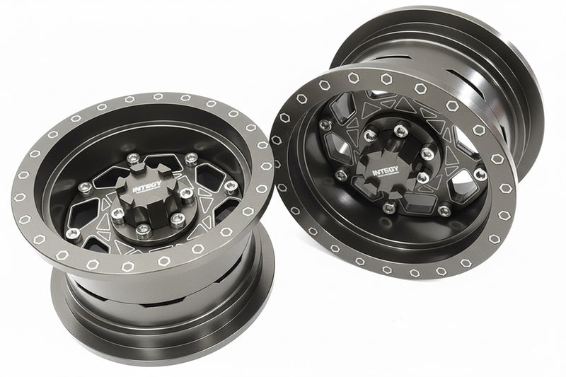 Billet Machined 8 Spoke Alloy Wheel Upgrade Kit (1-pair) for 1/6 SCX6