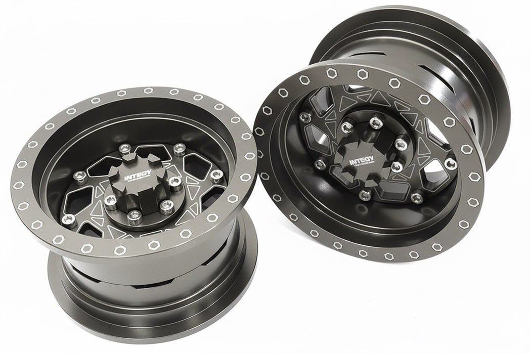 Billet Machined 8 Spoke Alloy Wheel Upgrade Kit (1-pair) for 1/6 SCX6