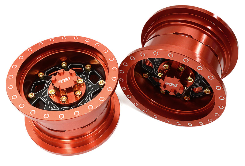 Billet Machined 8 Spoke Alloy Wheel Upgrade Kit (1-pair) for 1/6 SCX6