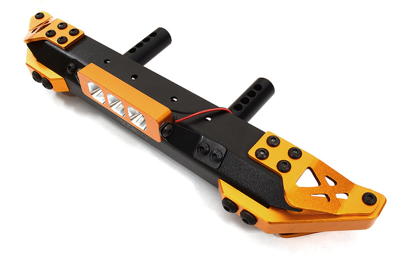 Realistic Front Alloy Bumper w/ LED for Axial SCX6 JLU Wrangler