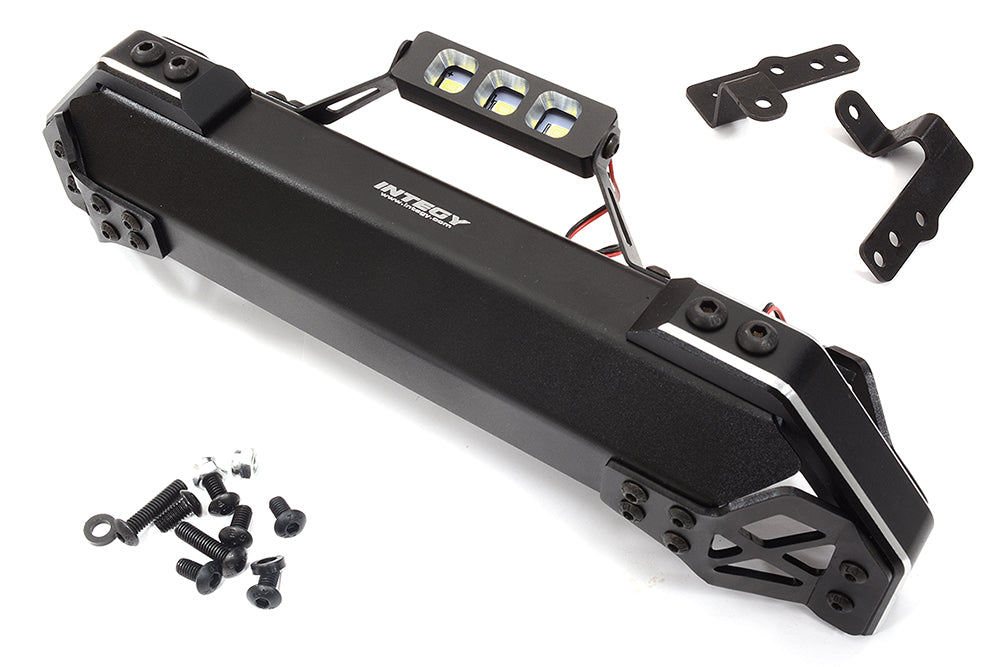 Black Metal Front Bumper with LED Lights Upgrade for Traxxas X-Maxx 4X4