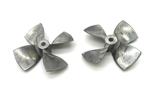 Alloy 44mm 4-Blade Propeller 4mm Shaft LH-RH Set for RC Boat